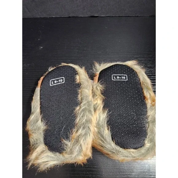 Star Wars Chewbacca Slippers Kids L 9-10 Brown Fuzzy Plush Cozy‎ - Picture 5 of 6